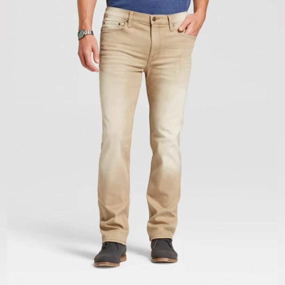 Goodfellow & Co. Mens Kakhi Tan Slim Denim Jeans Size 32W x 32L